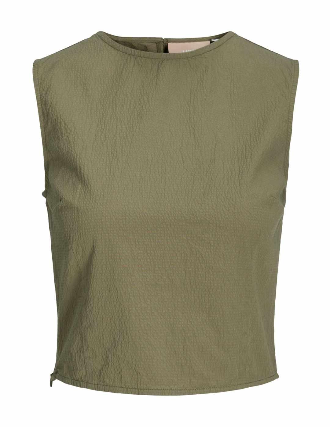 Top JJXX Kaia verde manga sisa para mujer