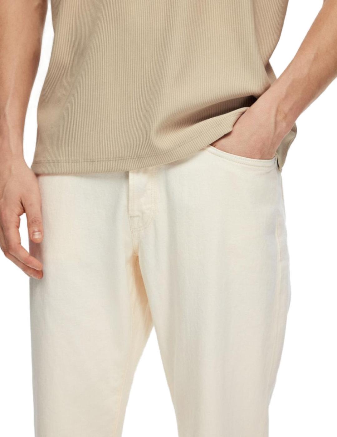 Pantalón vaquero Selected Crop relax crudo para hombre