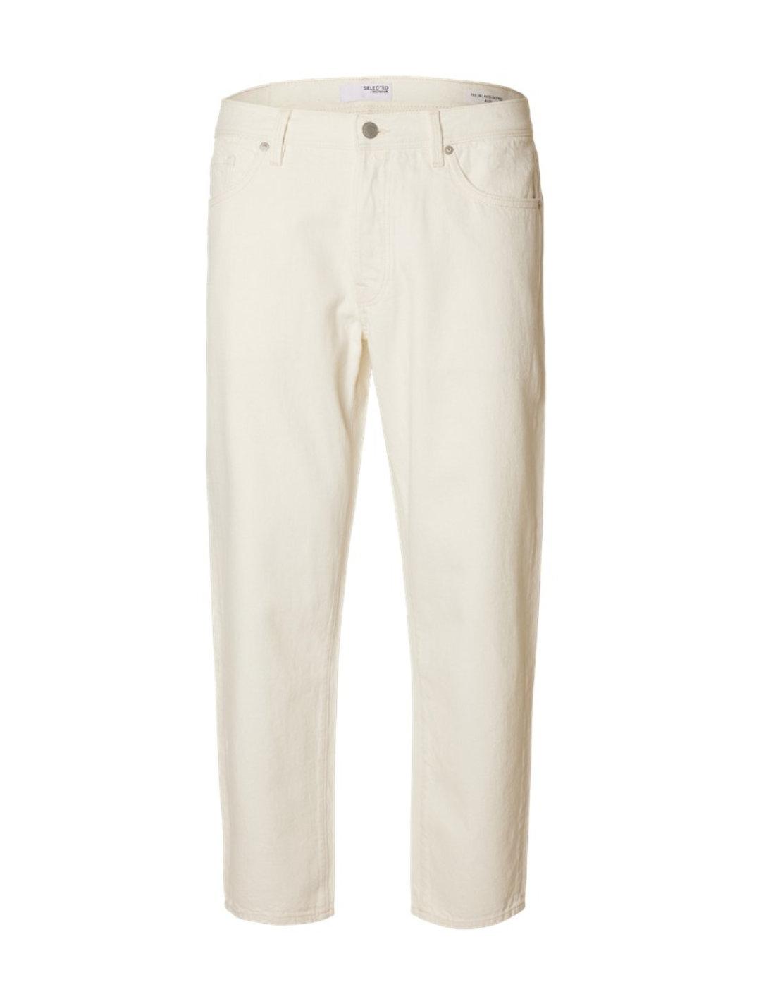 Pantalón vaquero Selected Crop relax crudo para hombre