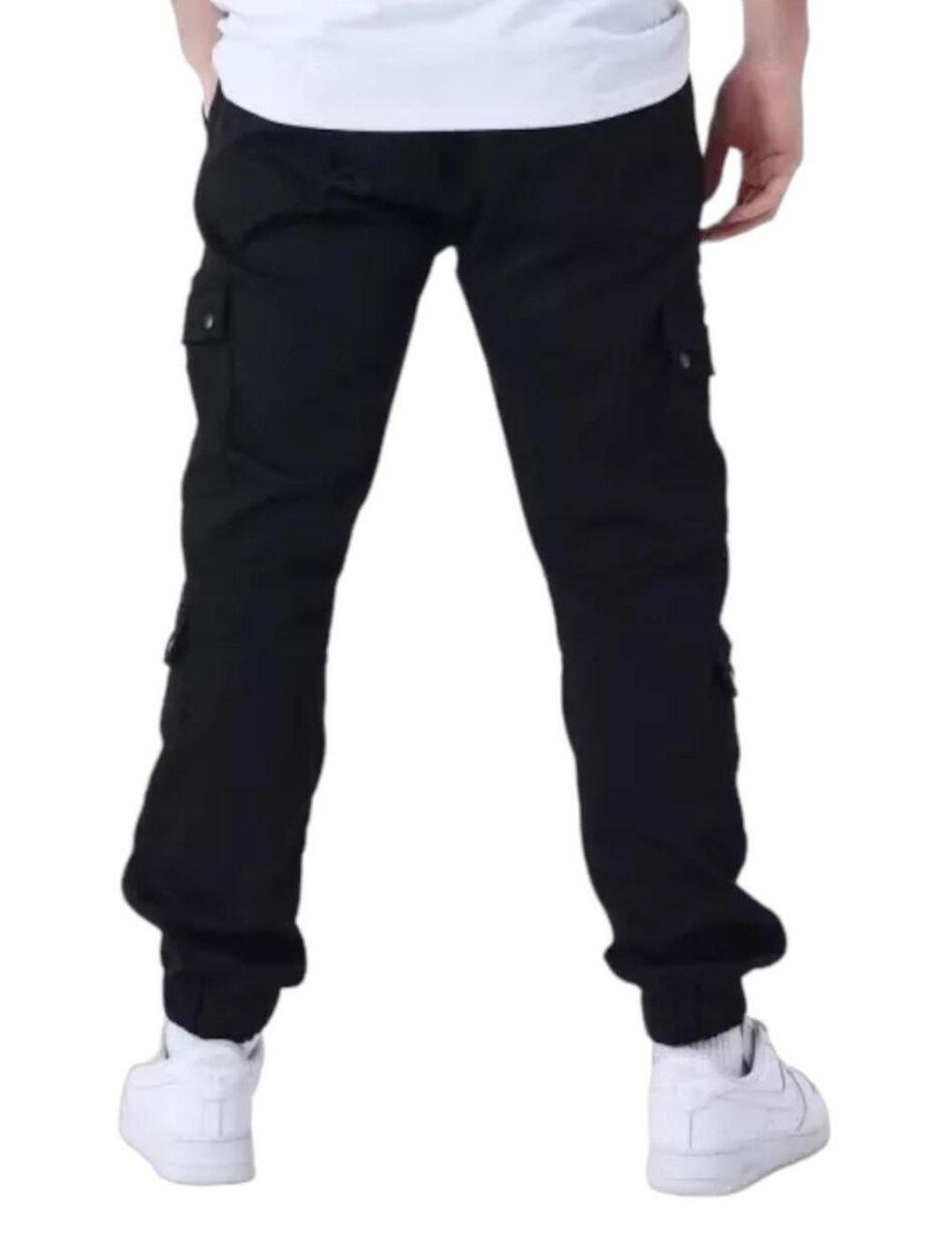 Pantalón cargo ProjectxParis negro doble bolsillo de hombre