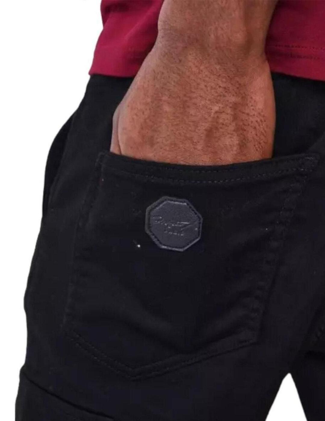 Pantalón cargo ProjectxParis negro doble bolsillo de hombre