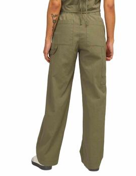 Pantalón JJXX Kaia verde wide para mujer