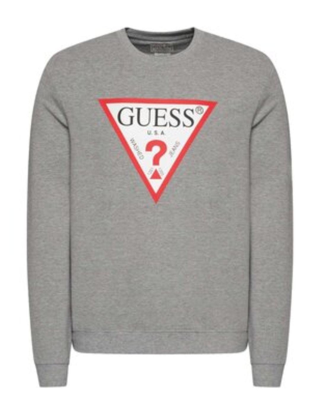 Sudadera Guess Audrey gris sin capucha para hombre