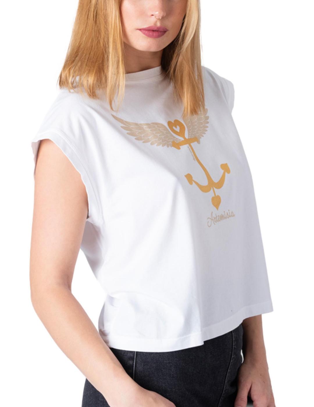 Camiseta Animosa Artemisia blanca manga corta para mujer