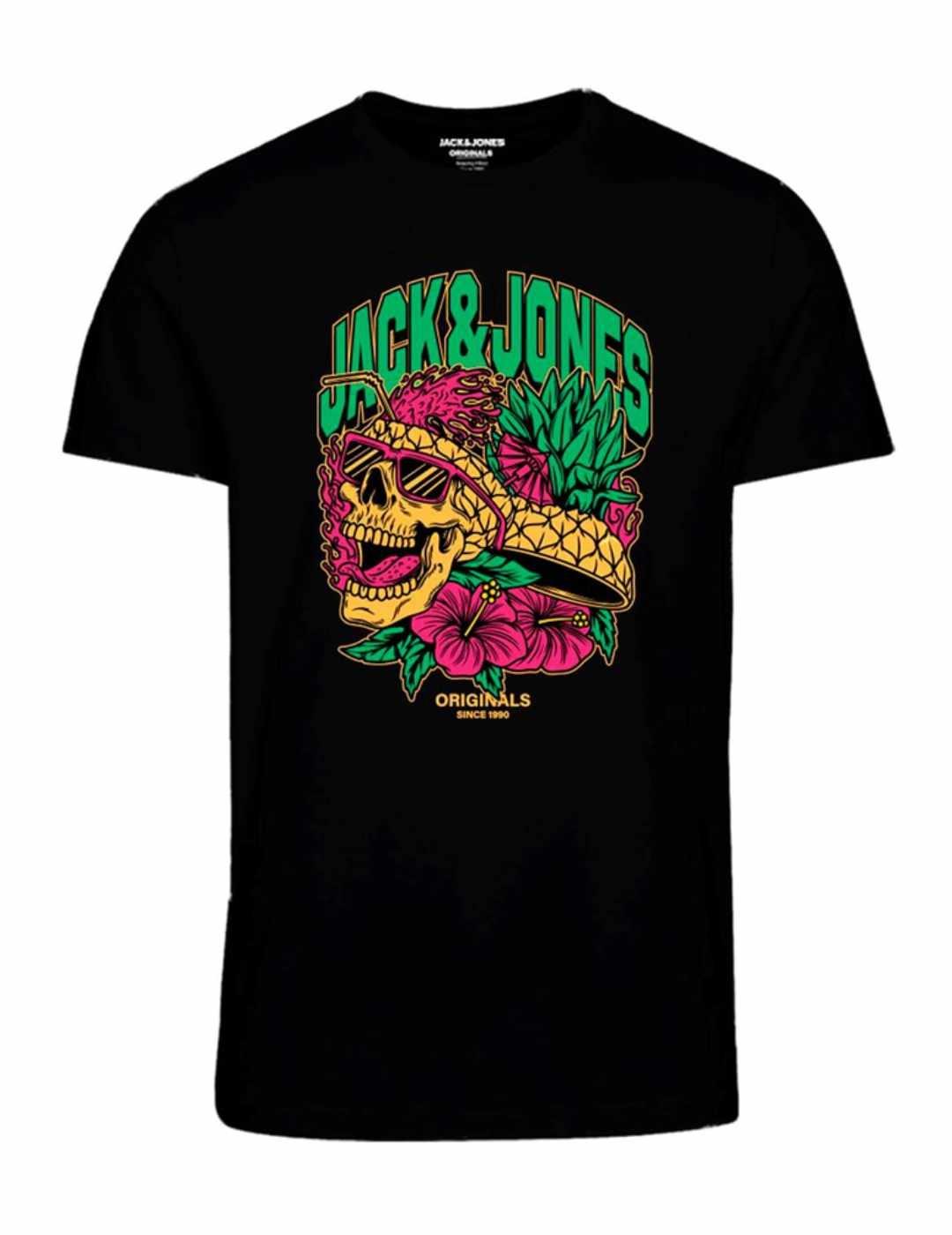 Camiseta Jack&Jones Junior nergro manga corta para niño