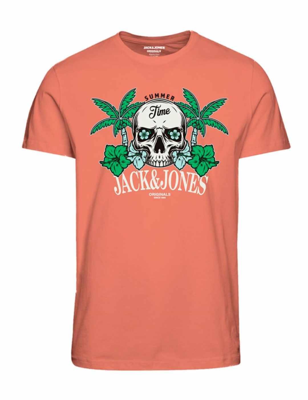 Camiseta Jack&Jones Junior naranja manga corta para niño