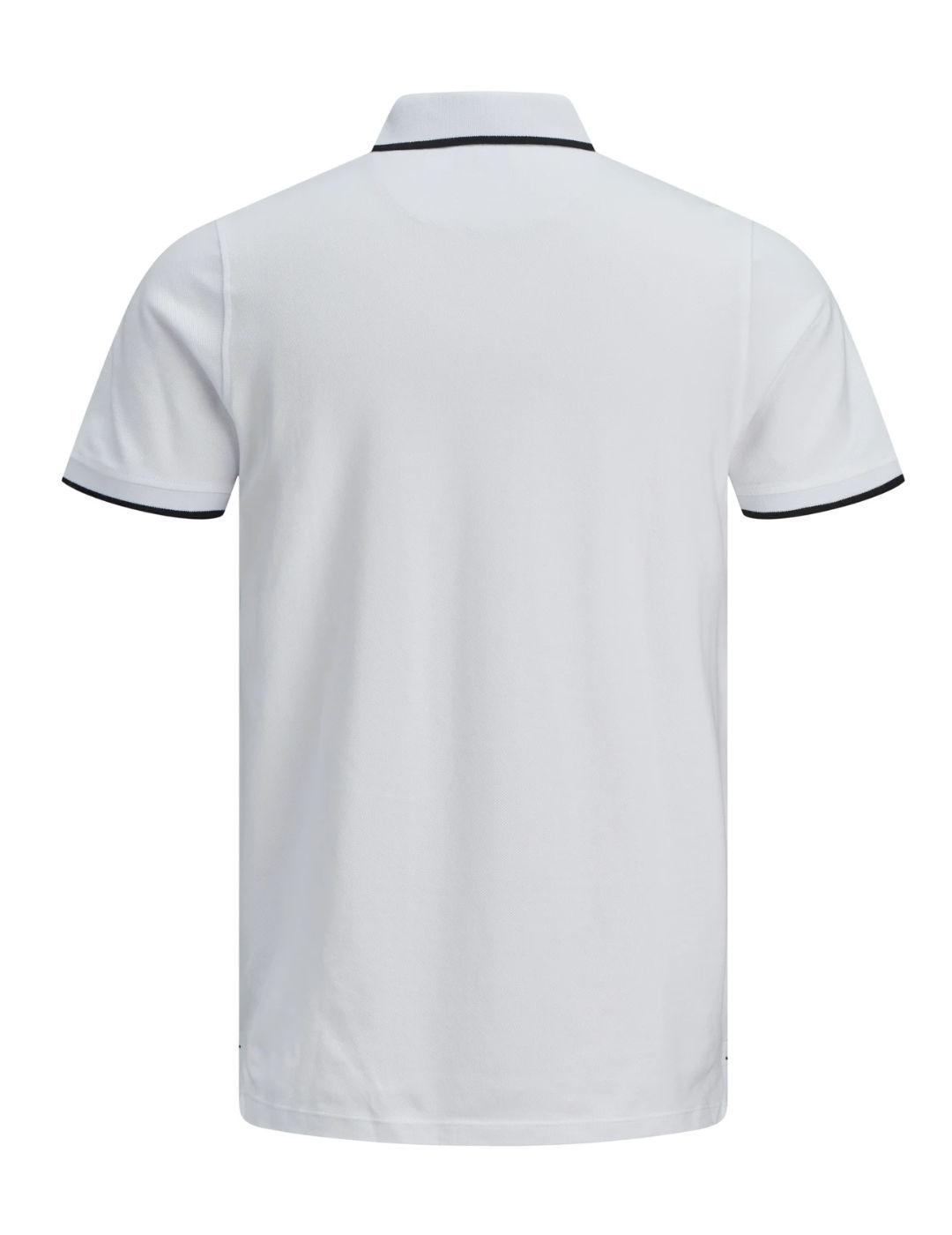 Polo Jack/df01Jones Paulos blanco manga corta para hombre