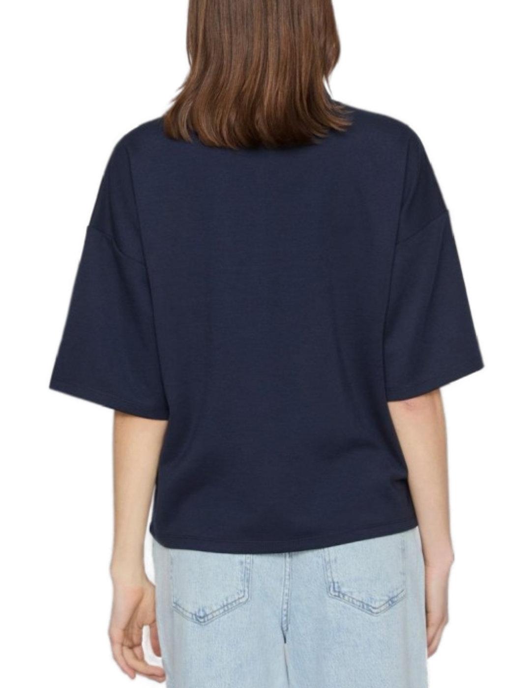 Camiseta Vila Siffi cuello alto marino manga corta de mujer