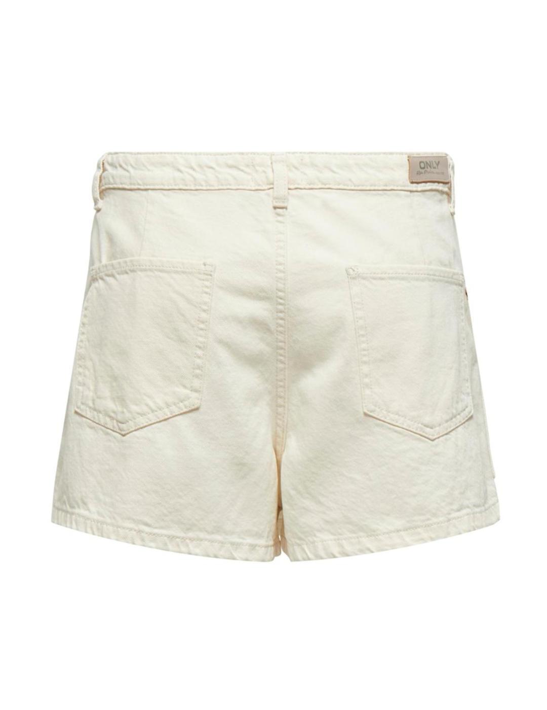 Falda pantalón Only Mira beige tiro medio para mujer