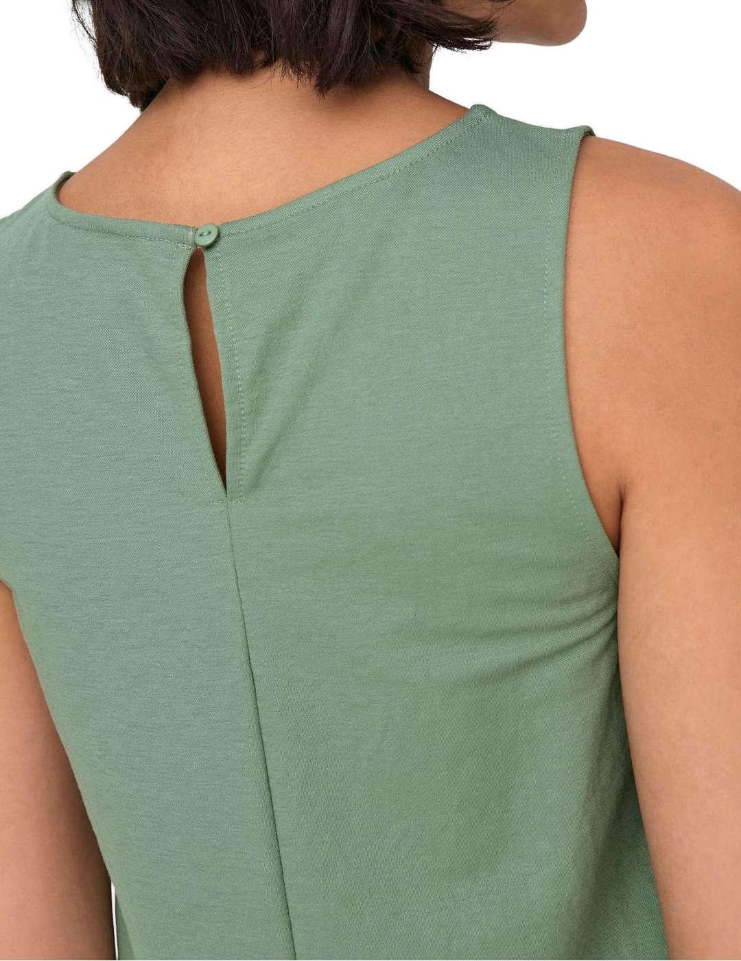 Top crop Only Jany verde agua tirante ancho para mujer