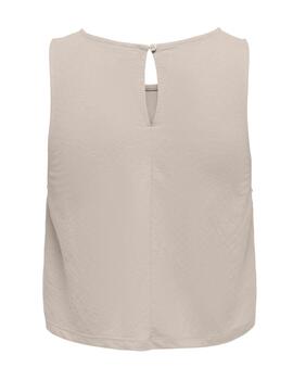 Top crop Only Jany beige tirante ancho para mujer