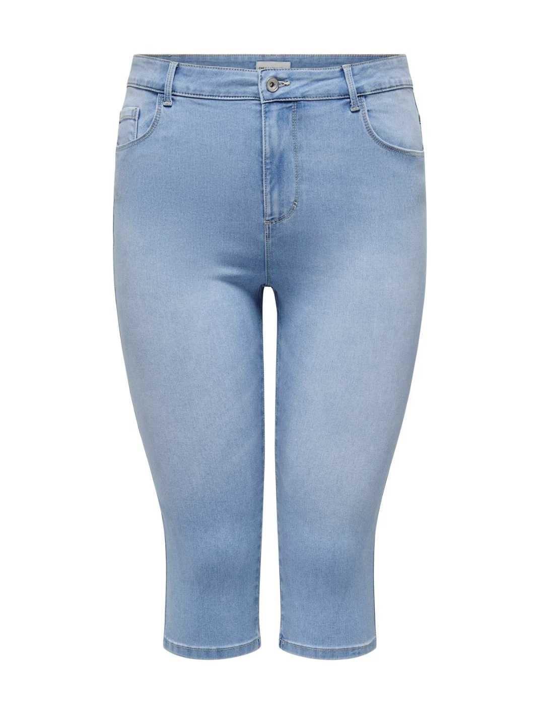 Bermuda Only Carmakoma Augusta azul claro skinny para mujer