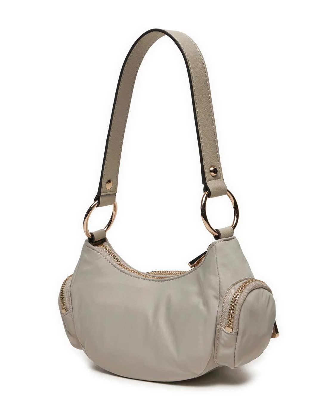 Bolso Guess Gemma mini beige de hombro para mujer