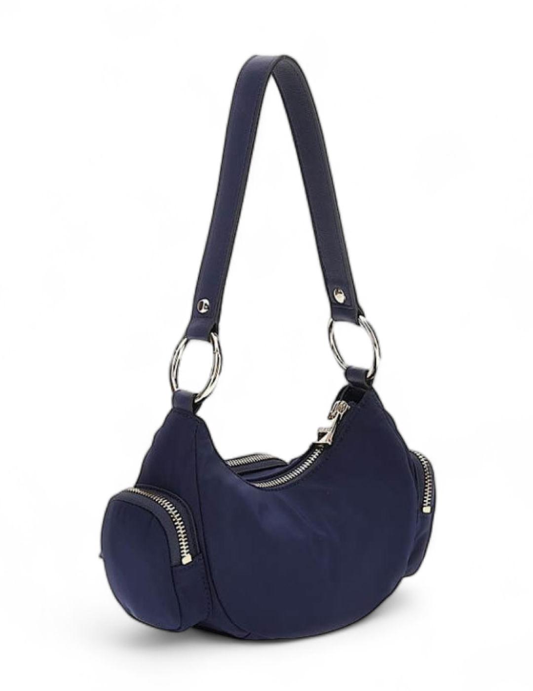 Bolso Guess Gemma mini azul marino de hombro para mujer