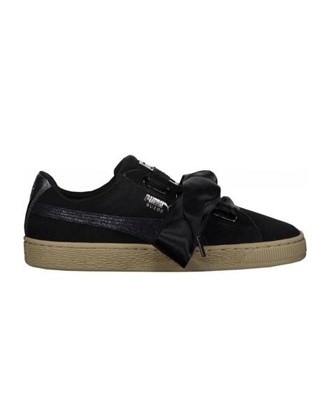 Zapatillas Puma Safari negro con lazo para mujer