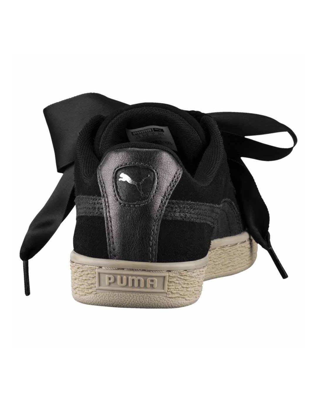 Zapatillas Puma Safari negro con lazo para mujer