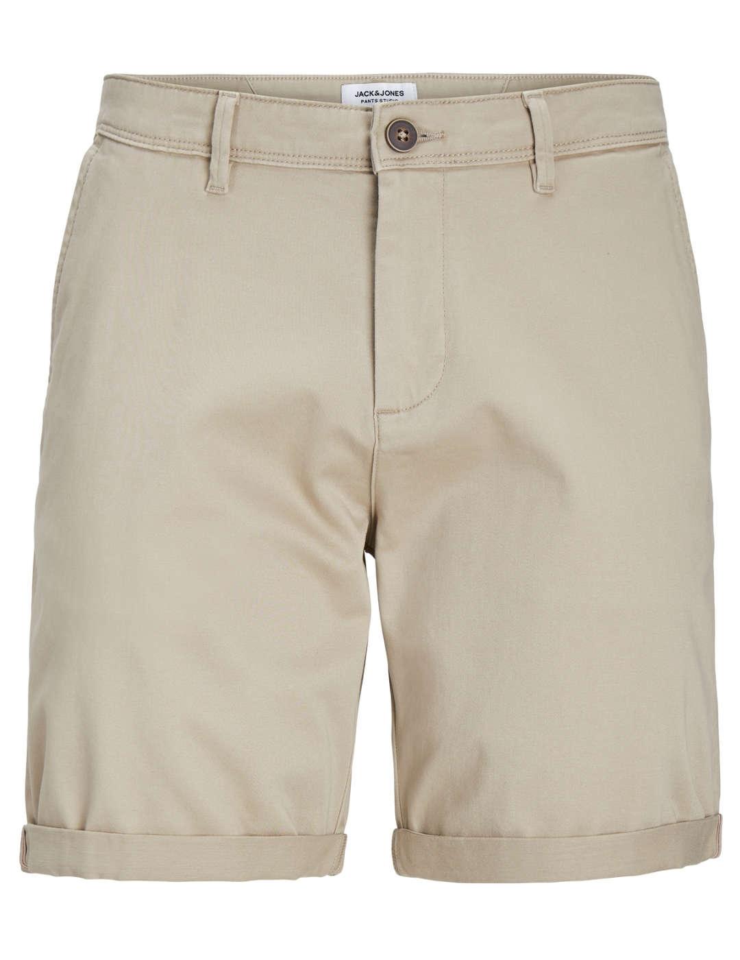 Bermuda Jack&Jones Bowie beige tipo chino para hombre