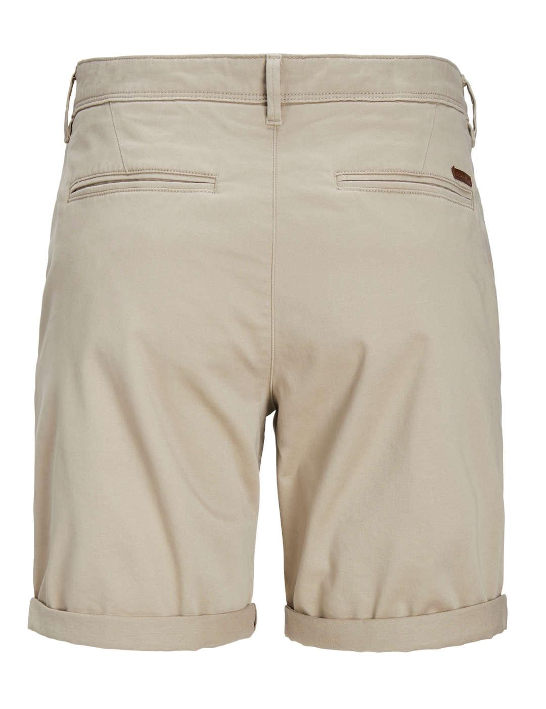 Bermuda Jack&Jones Bowie beige tipo chino para hombre