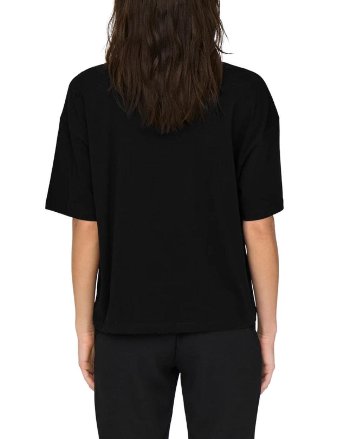 Camiseta Only Lasta negro manga corta regular para mujer