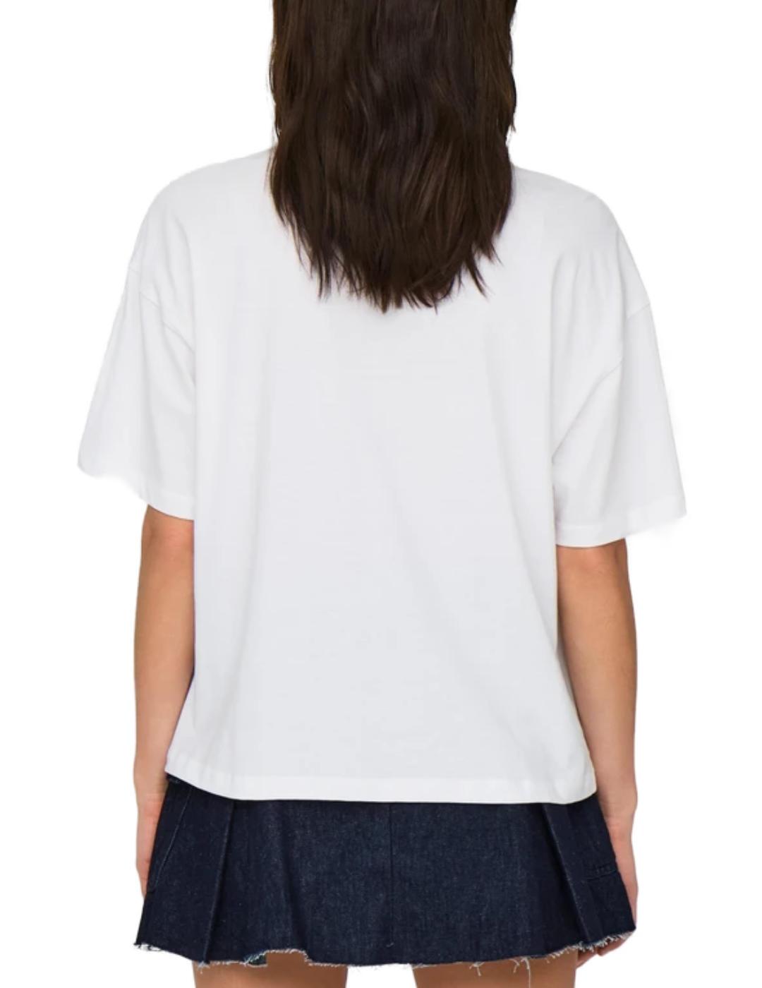 Camiseta Only Lasta blanco manga corta regular para mujer