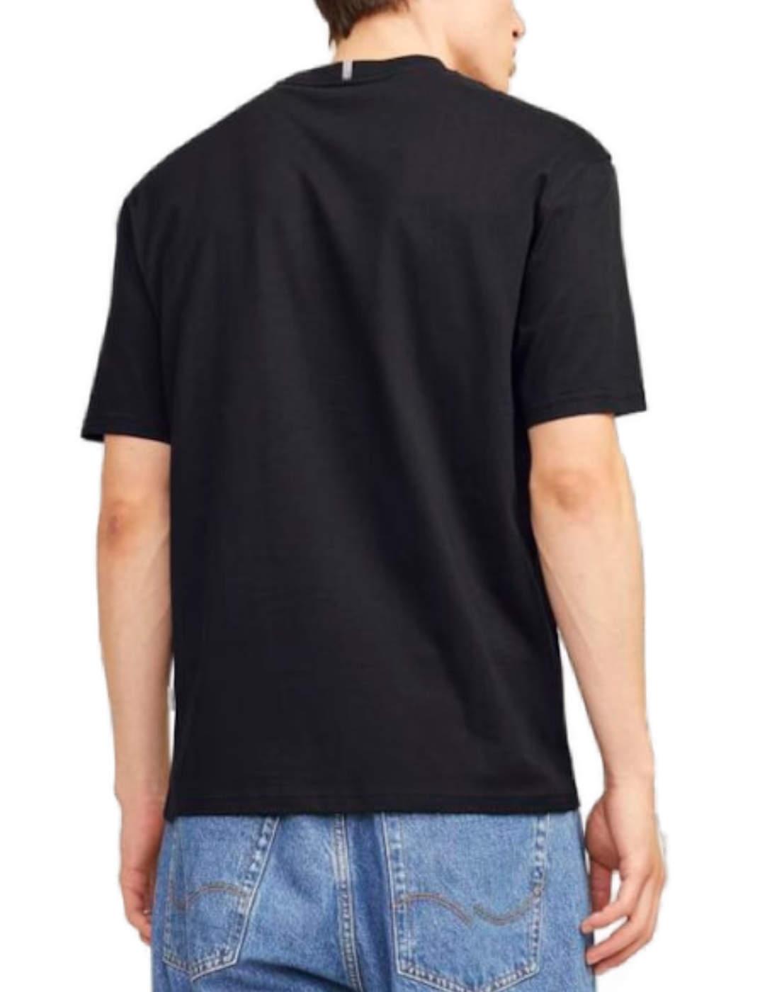 Camiseta Jack&Jones Frederik negro manga corta para hombre