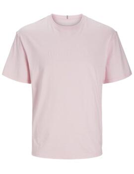 Camiseta Jack&Jones Frederik rosa manga corta para hombre