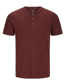 Camiseta Jack&Jones Blunixs granate manga corta para hombre