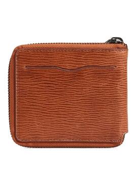 Cartera Superdry Boston con cremallera camel para hombre