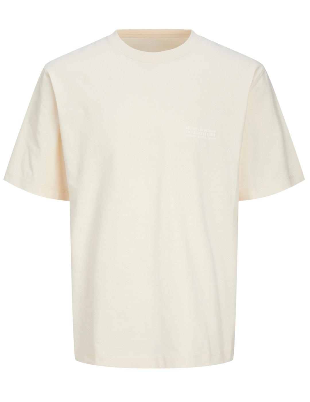 Camiseta Jack&Jones Brooklyn beige manga corta para hombre