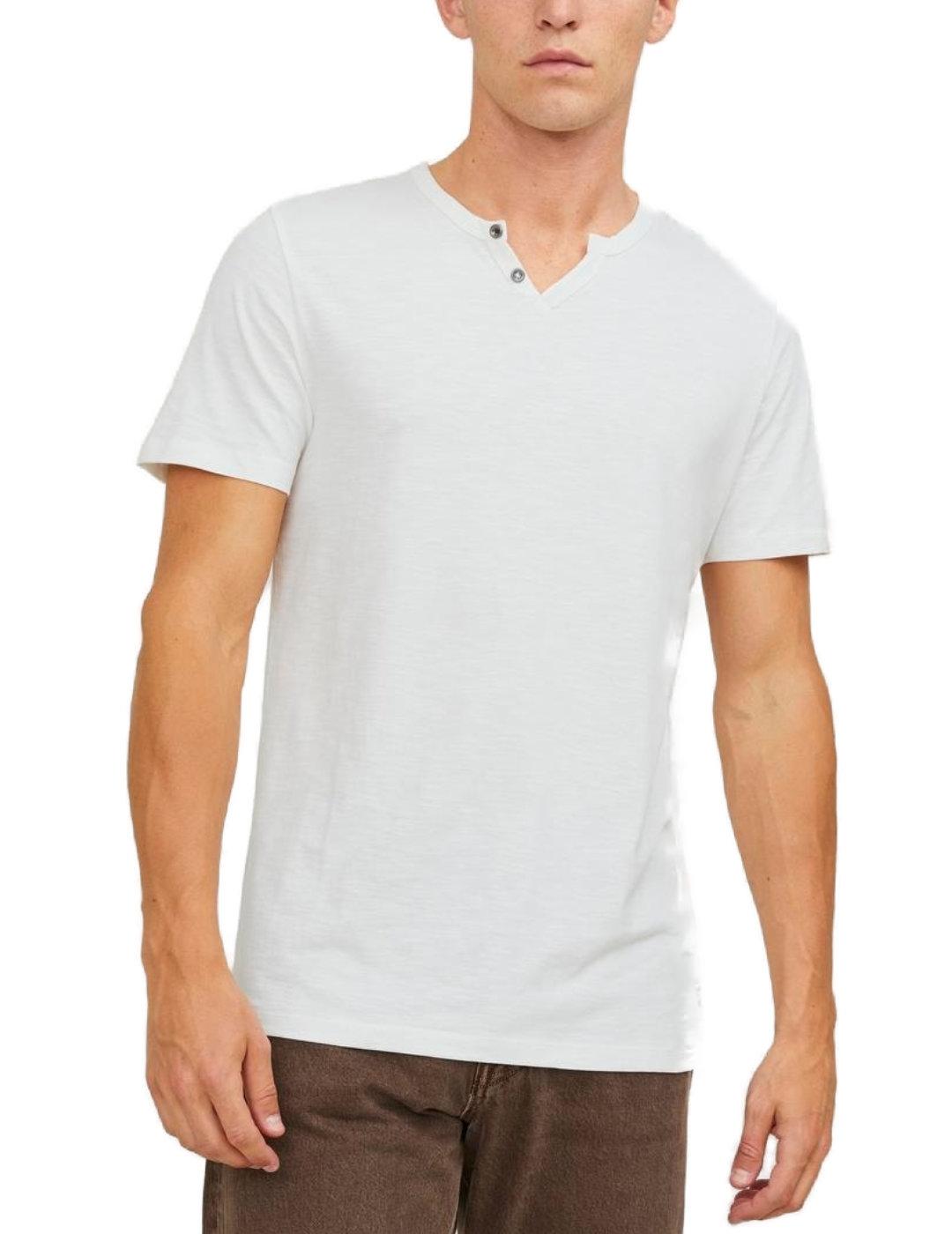 Camiseta Jack&Jones Esplit blanca de manga corta para hombre