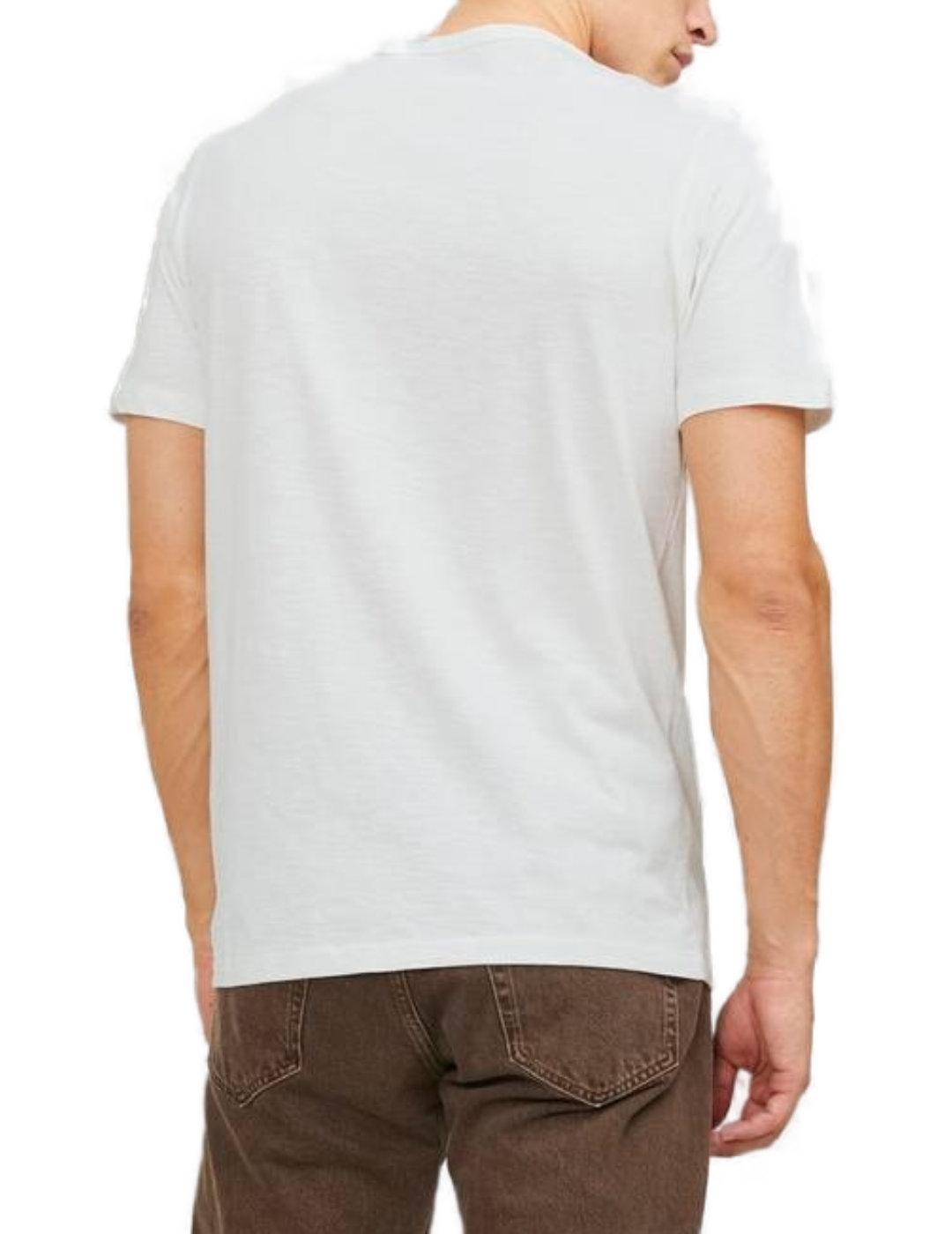 Camiseta Jack&Jones Esplit blanca de manga corta para hombre