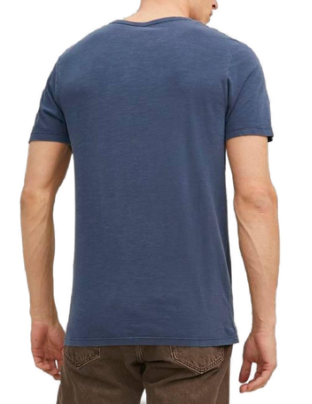 Camiseta Jack&Jones Esplit marino de manga corta para hombre