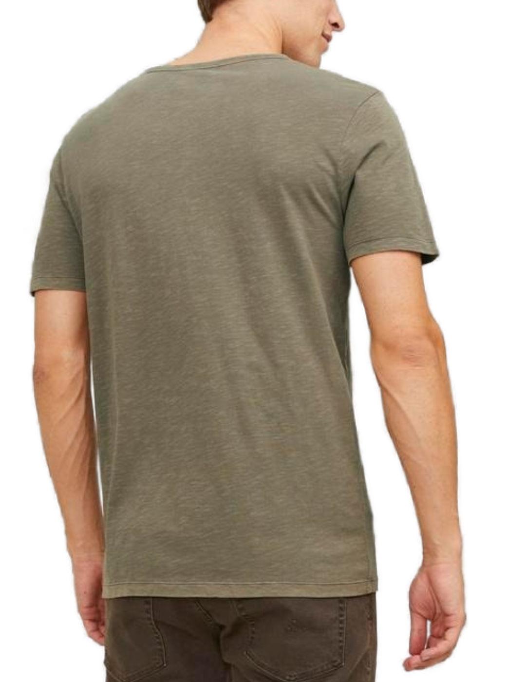 Camiseta Jack&Jones Esplit verde de manga corta para hombre