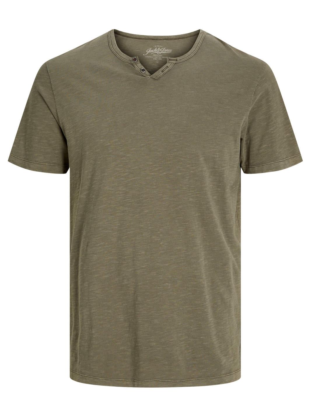 Camiseta Jack&Jones Esplit verde de manga corta para hombre