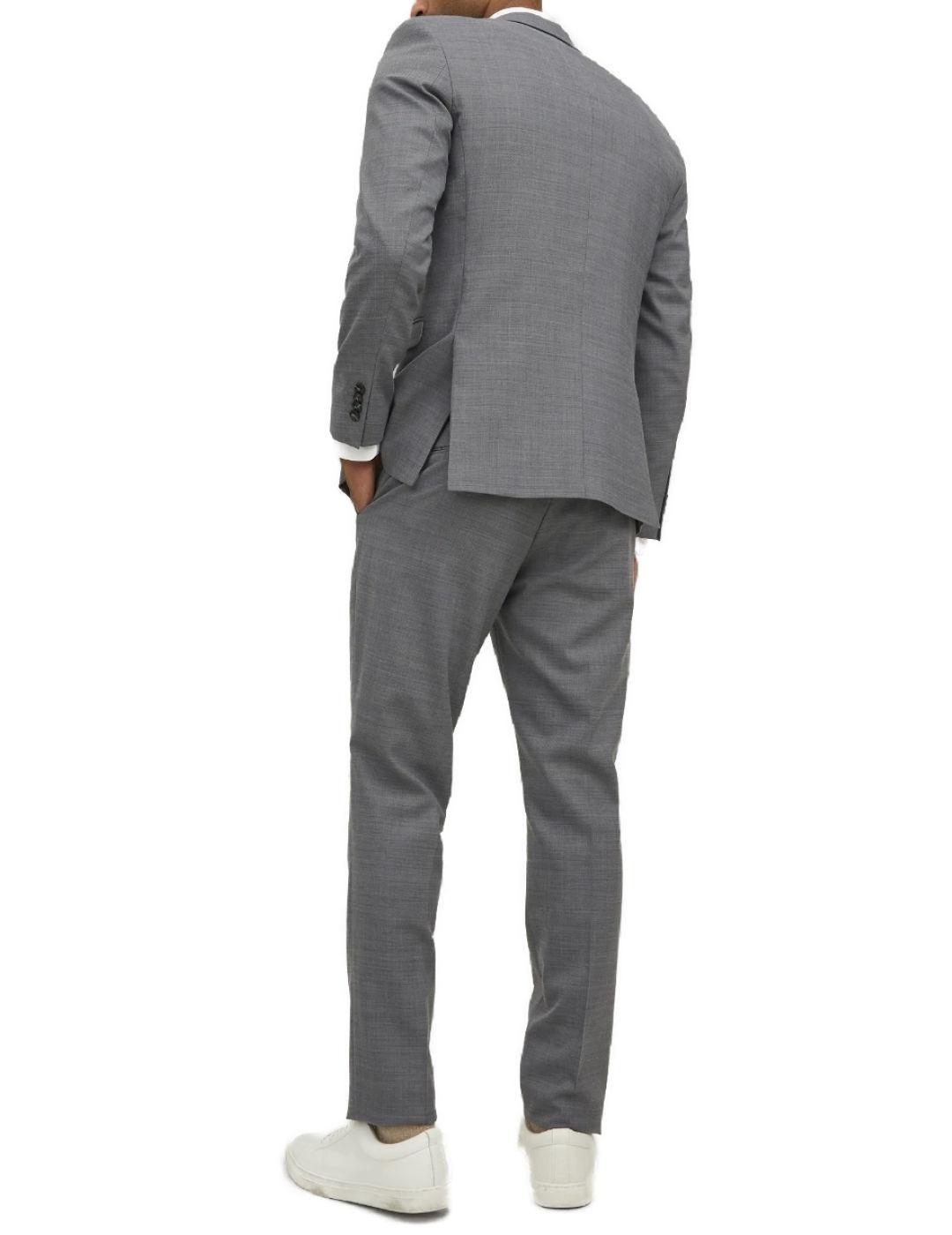 Traje Jack&Jones Solaris gris claro jaspeado Slim de hombre