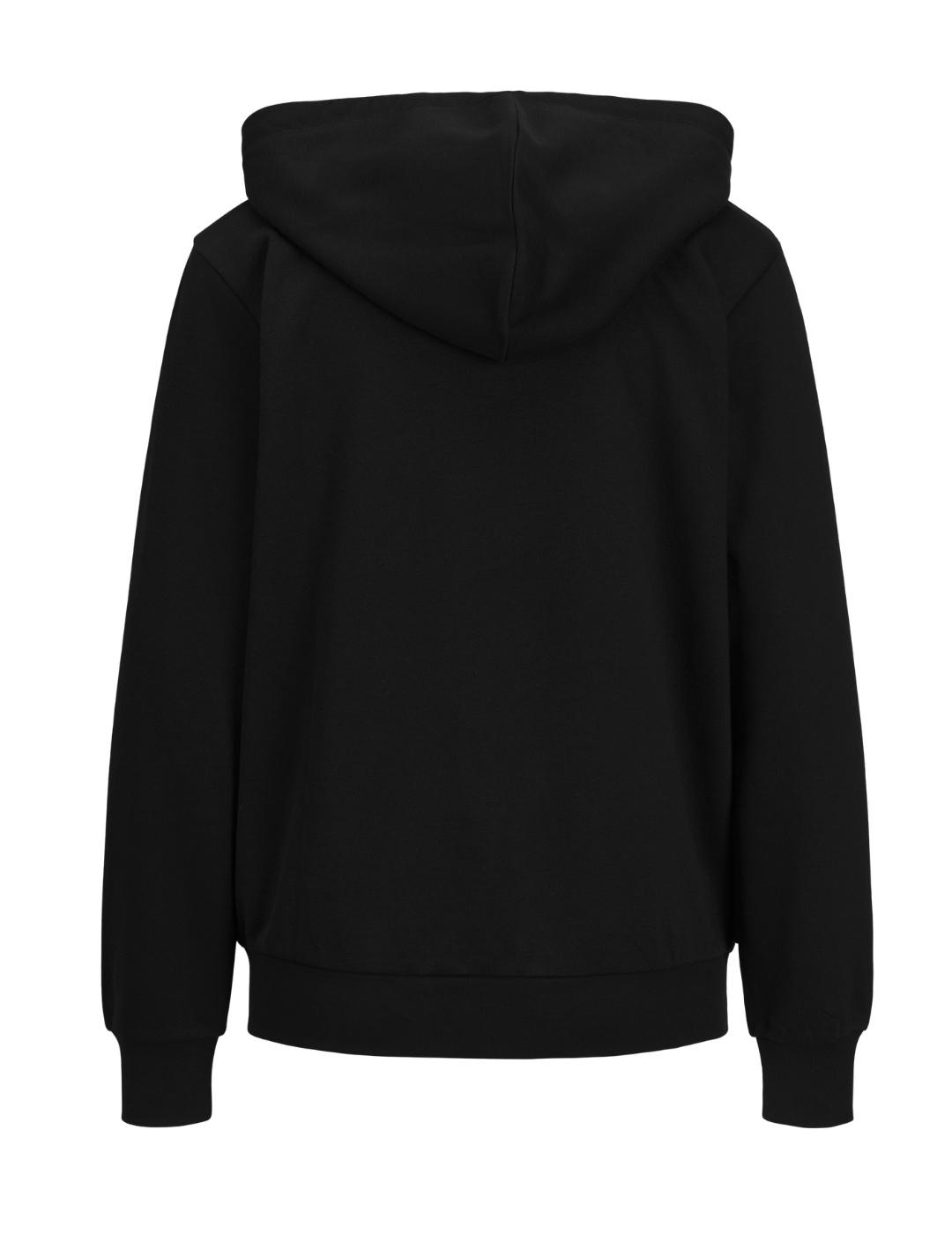 Sudadera básica JJXX Abbie negro con cremallera para mujer