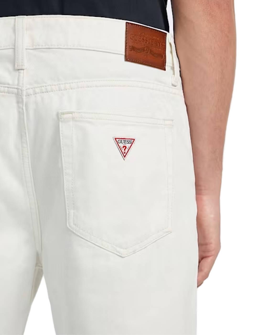 Pantalón vaquero Guess Jeans blanco regular para hombre