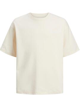 Camiseta Jack&Jones Junior Brooklyn beige manga corta  niño