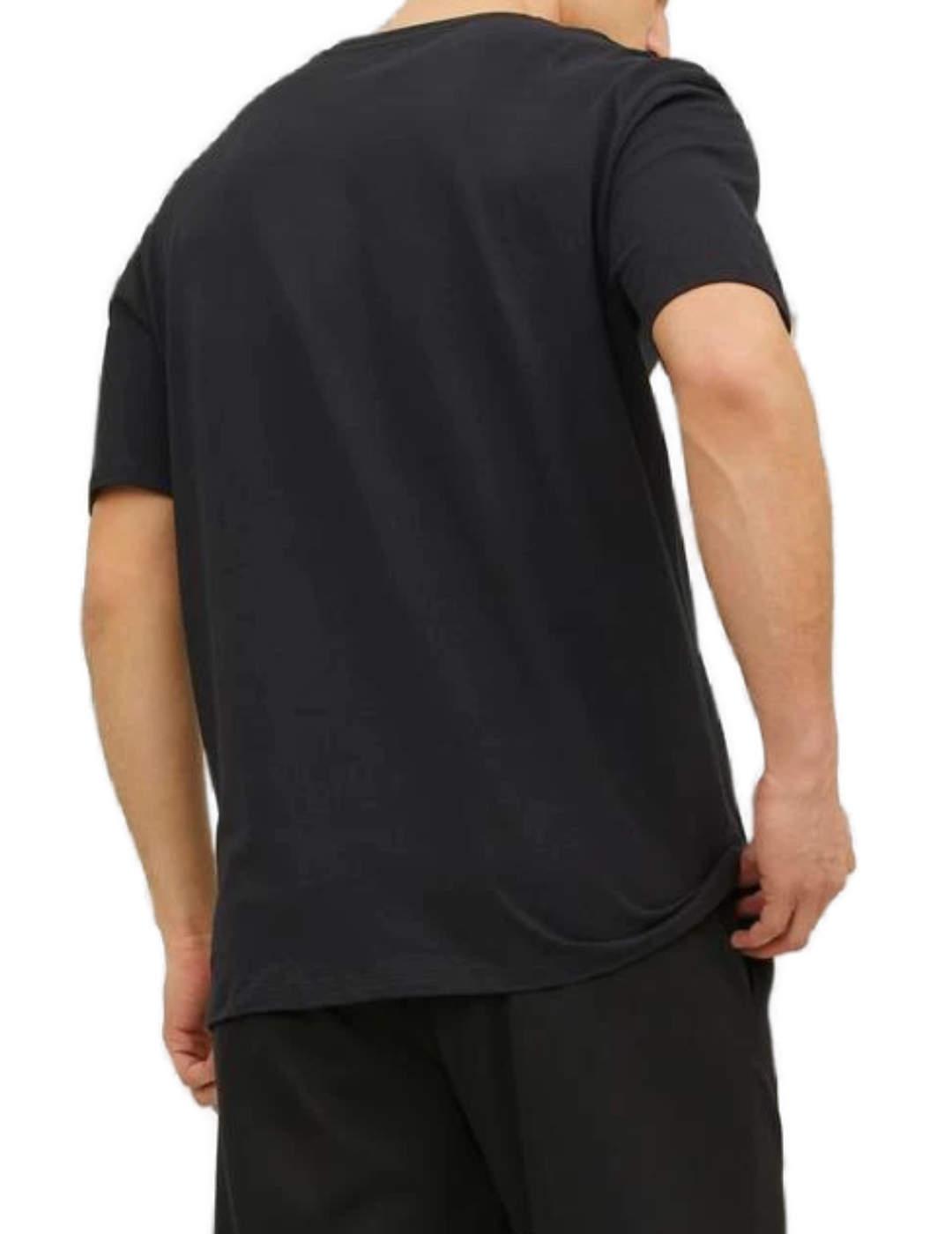 Camiseta Jack&Jones negra cxon logo manga corta para hombre