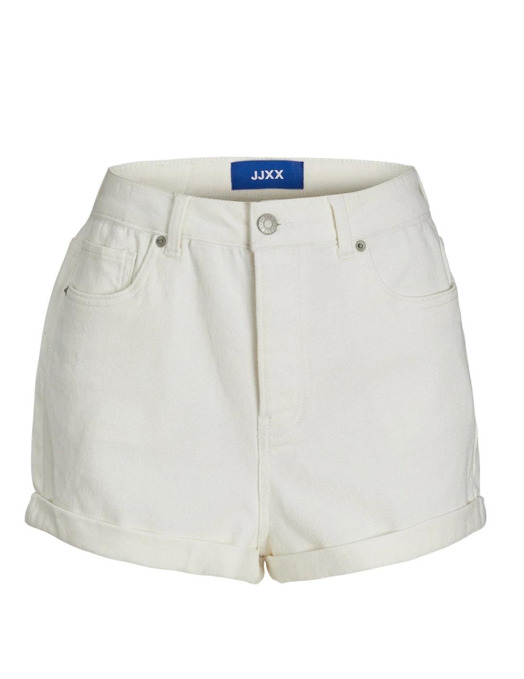 Short denim JJXX Hazel beige straight para mujer