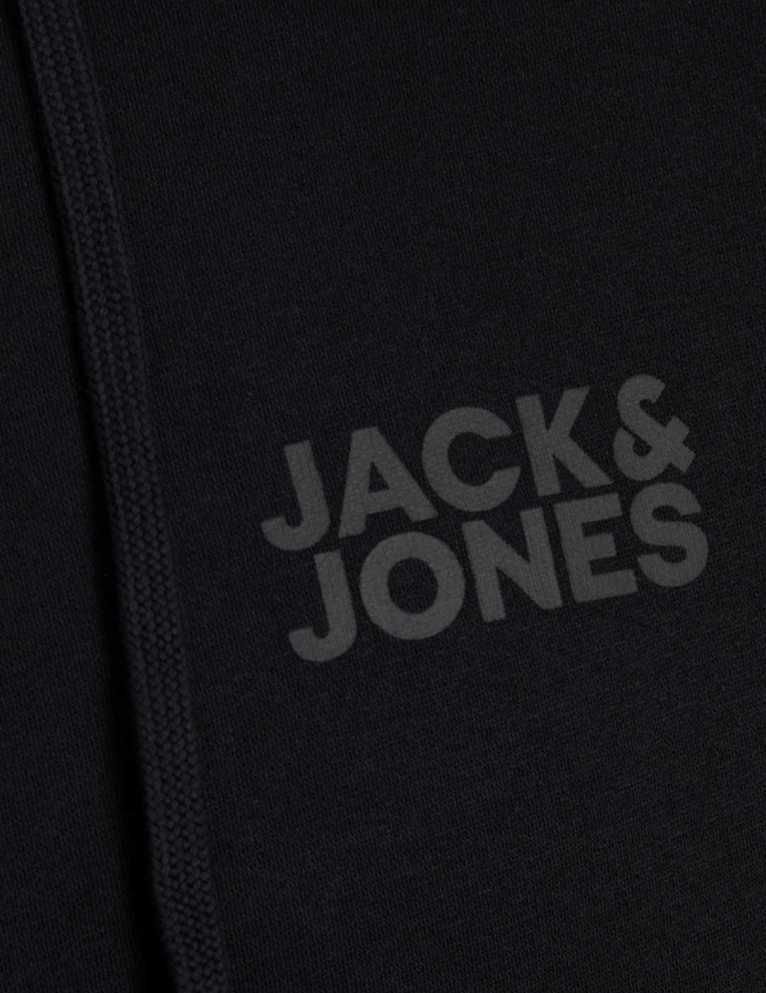 Sudadera Jack&Jones Logo negro con capucha para hombre