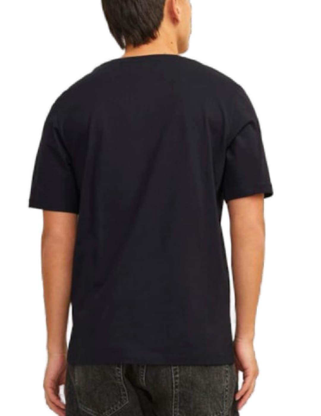 Camiseta Jack&Jones Logo negra manga corta para hombre