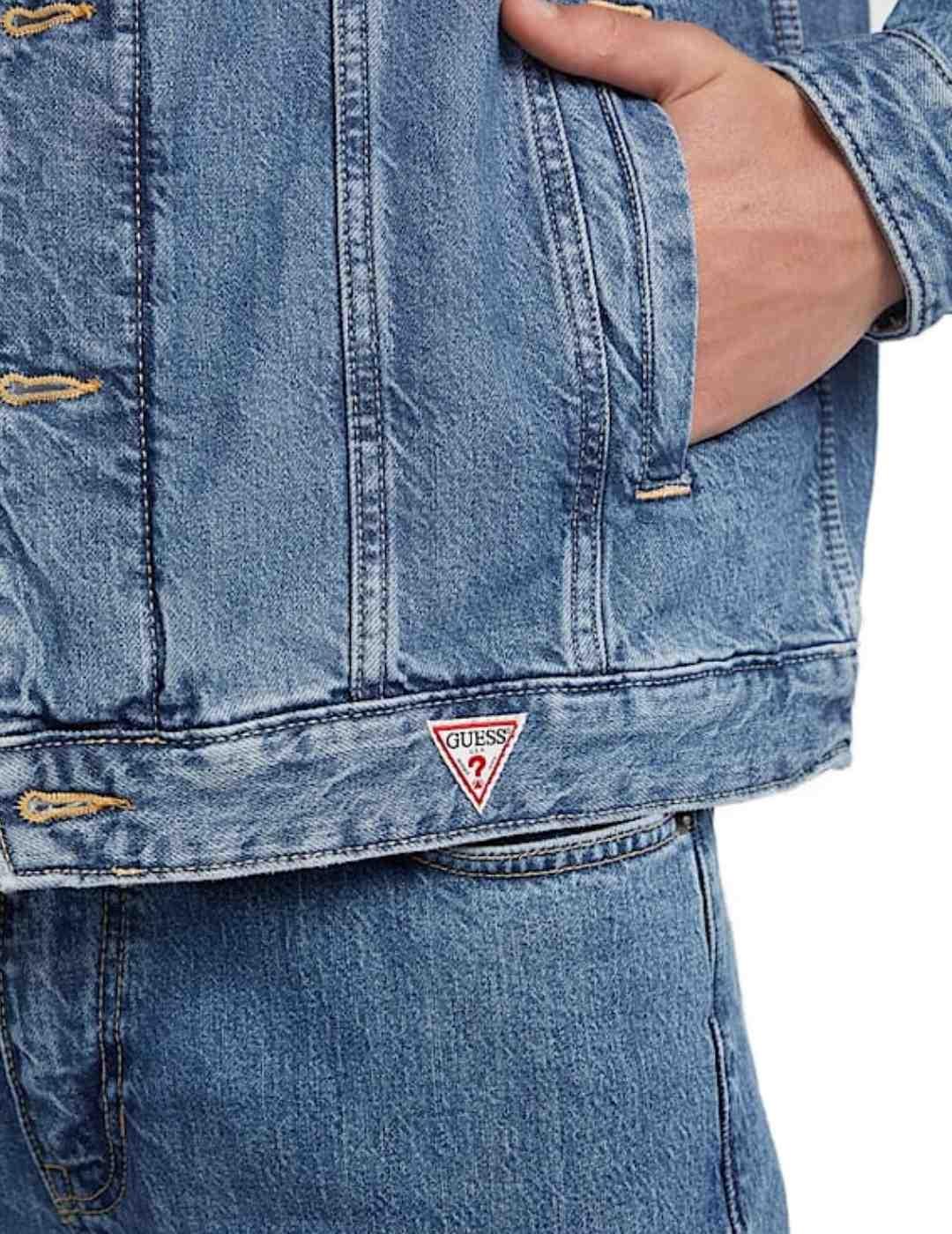 Chaqueta vaquera Guess Jeans oversize azul para hombre