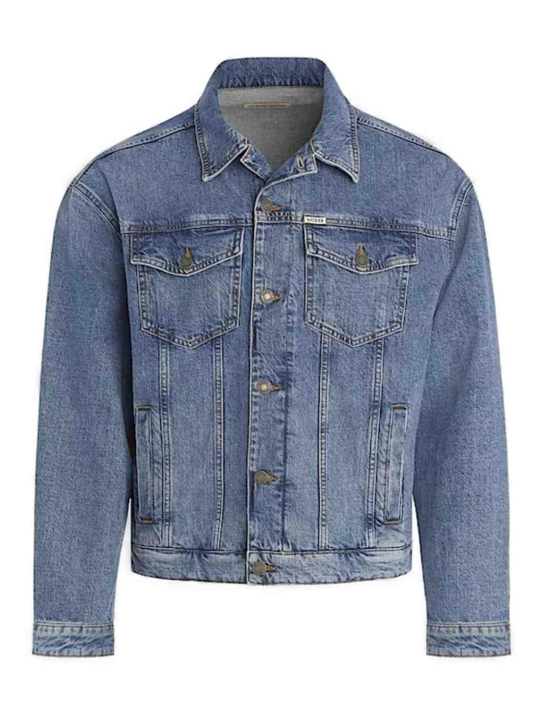 Chaqueta vaquera Guess Jeans oversize azul para hombre