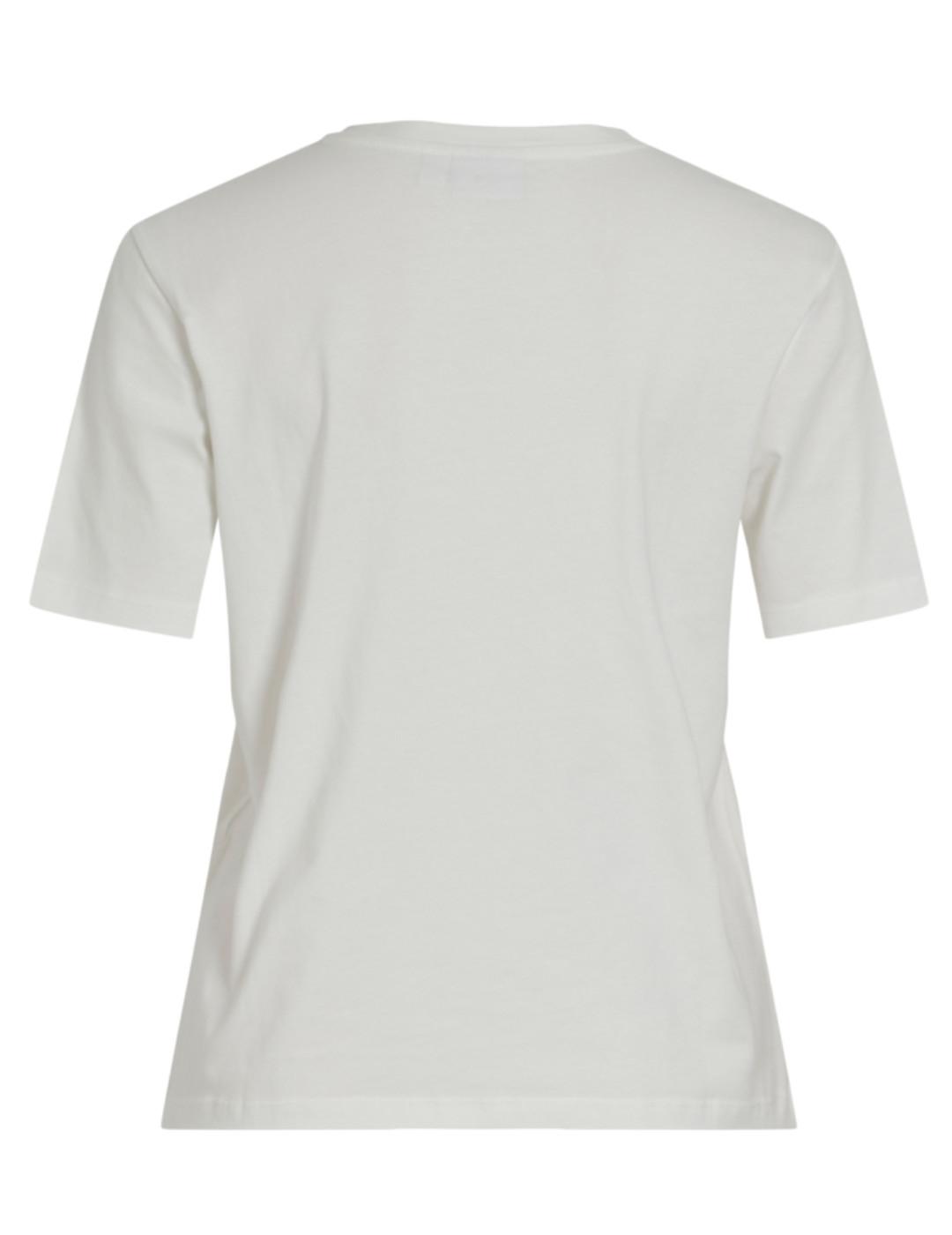 Camiseta Vila Sybil Balance blanca manga corta para mujer