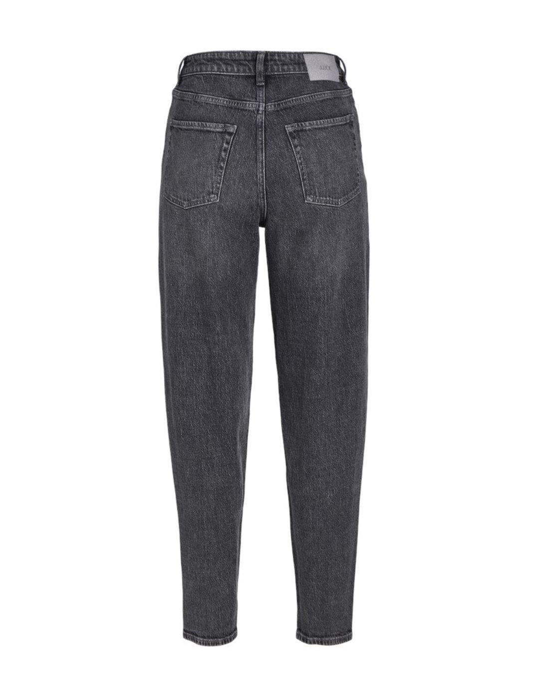 Pantalón vaquero JJXX Lisbon gris oscuro mom para mujer