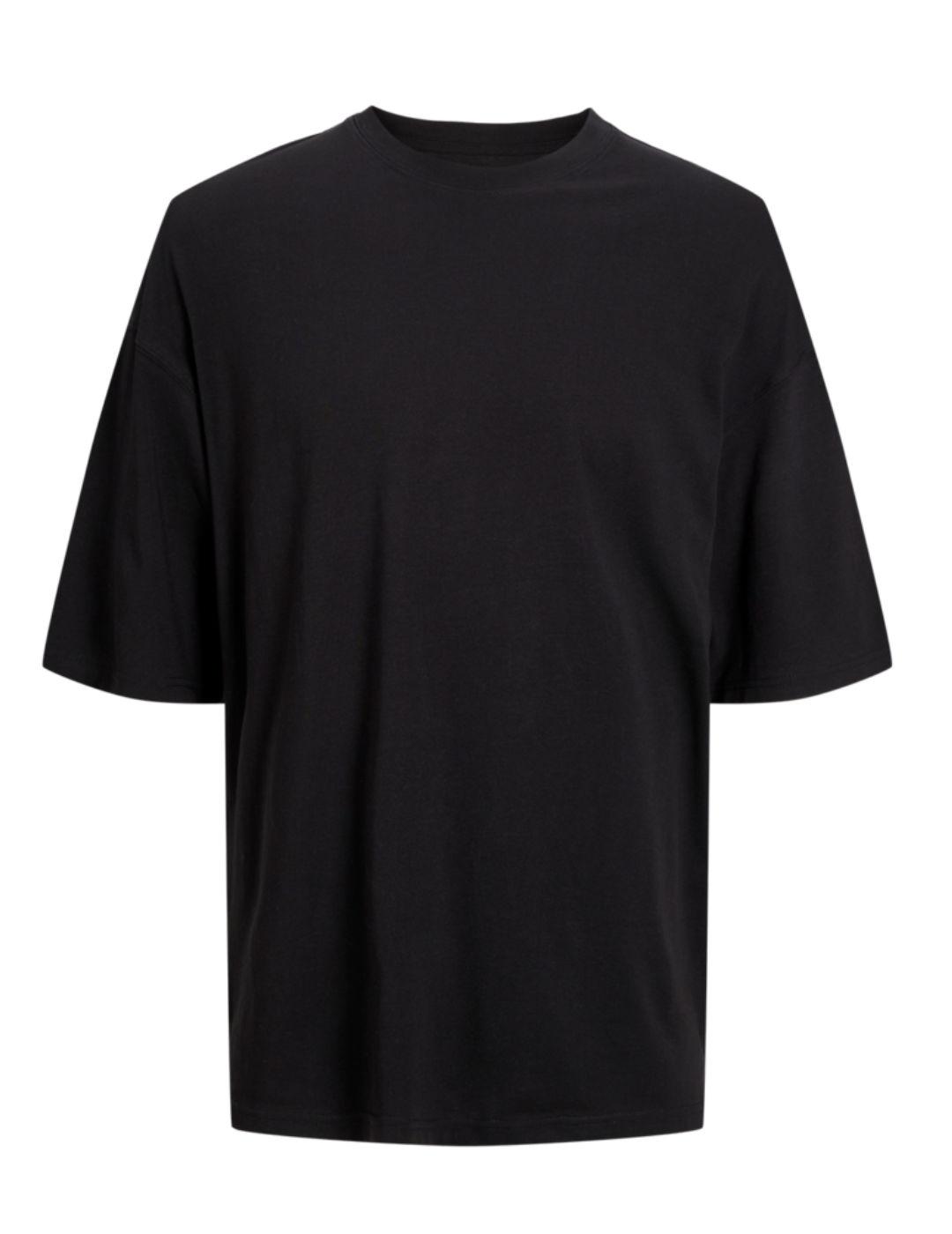 Camiseta básica Jack&Jones Charge negro oversize para hombre