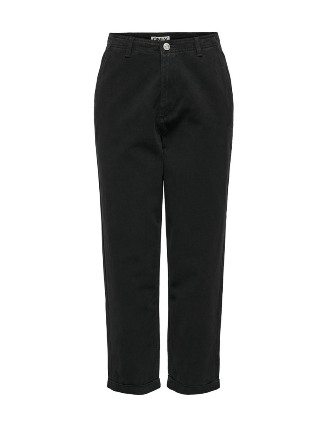 Pantalón Only Malfy chino negro regular fit para mujer