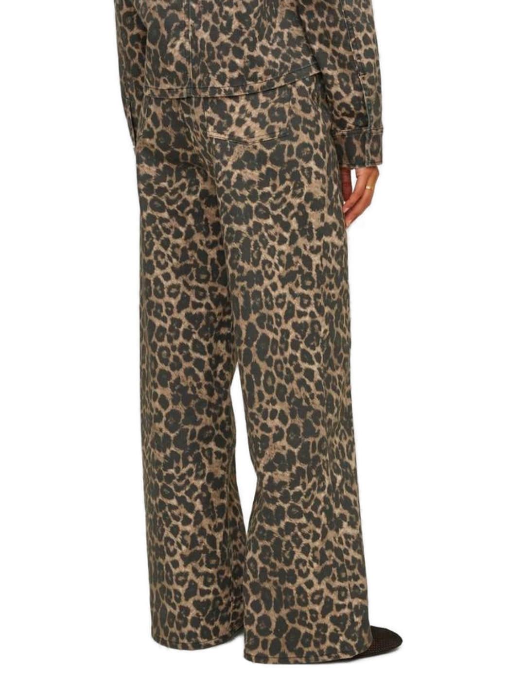 Pantalón vaquero JJXX Sarah animal print leopardo para mujer