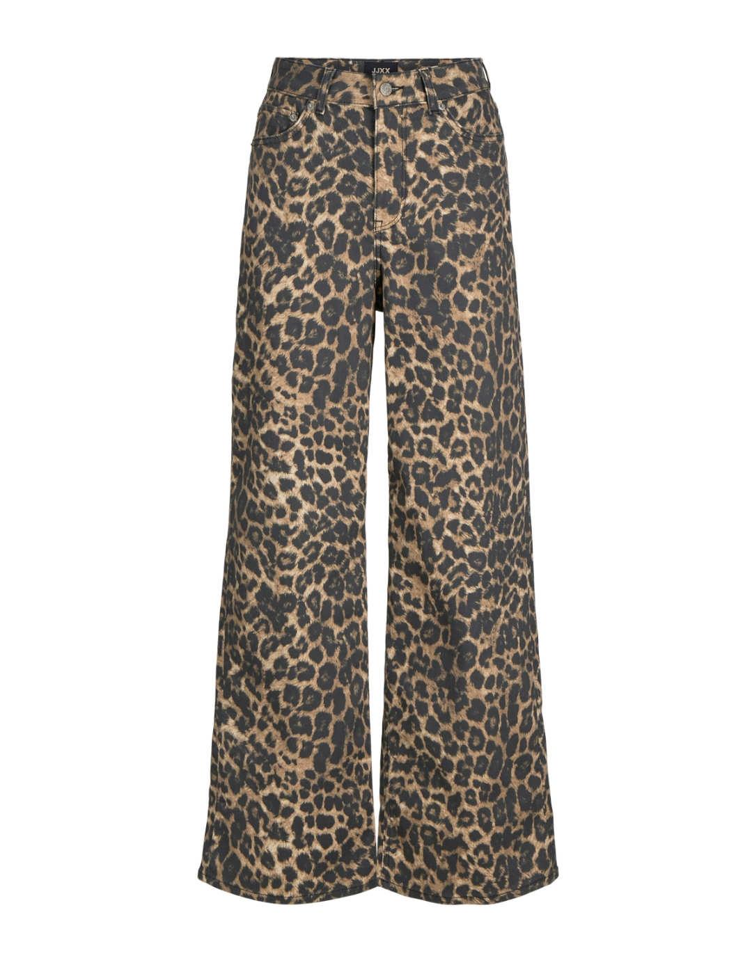 Pantalón vaquero JJXX Sarah animal print leopardo para mujer